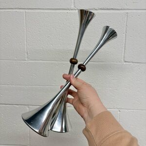 Dansk Designs Trumpet Candlestick Holders by Jens Quistgaard